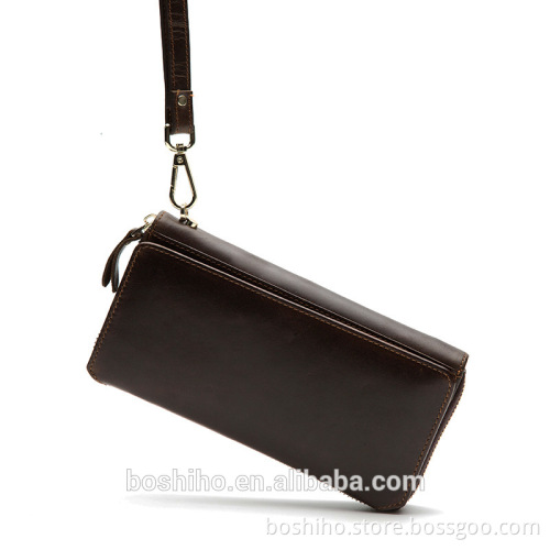 Boshiho Men's Genuine Cowhide Leather Wallet Men's Clutch